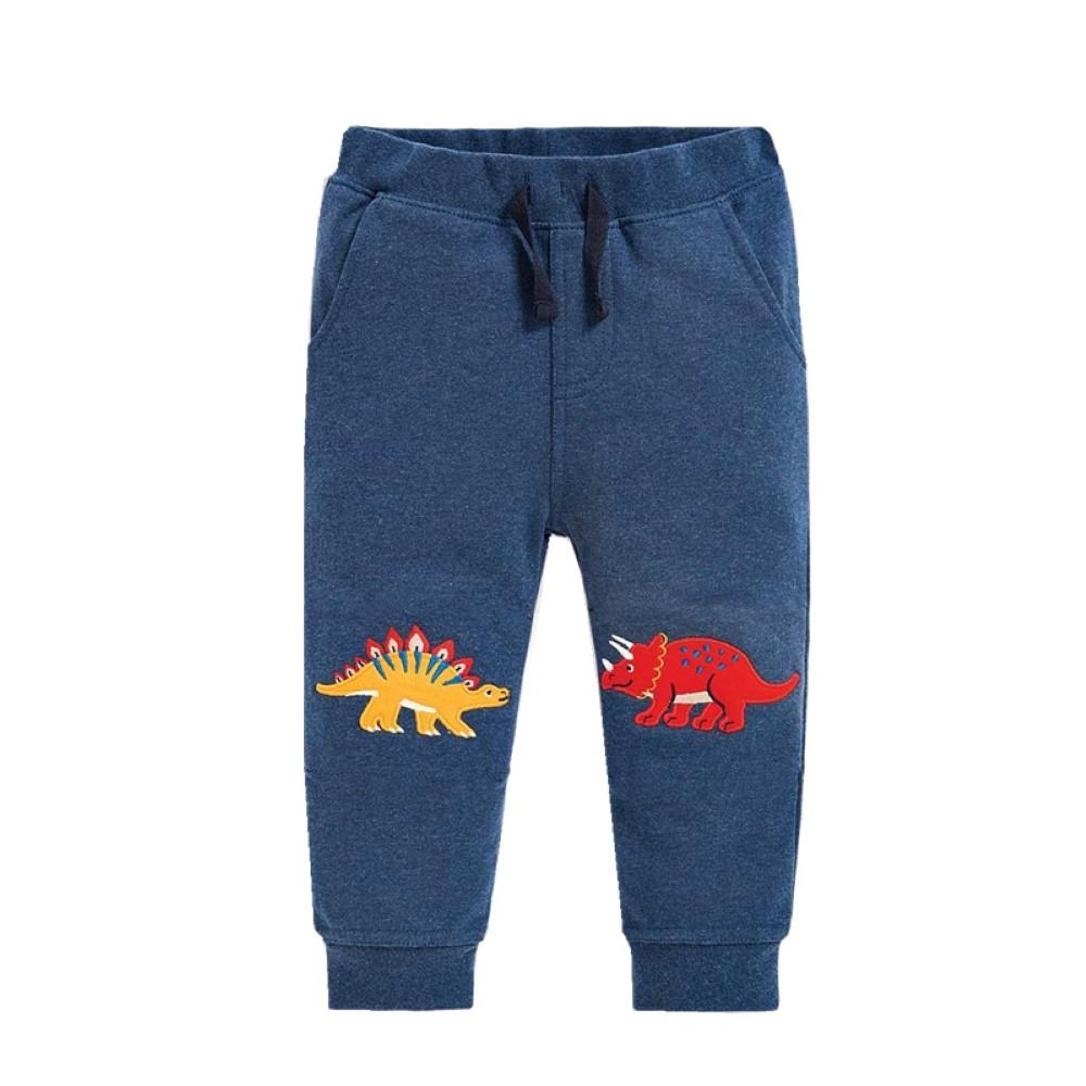 Boys Cartoon Stegosaurus Dinosaur Pattern Pants Little Boy Boutique Wholesale - PrettyKid