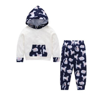 Boys Cat Print Long Sleeve Top & Pants Boys Clothes Wholesale - PrettyKid