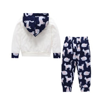 Boys Cat Print Long Sleeve Top & Pants Boys Clothes Wholesale - PrettyKid