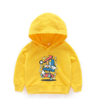 Boys Chart Skateboard Parinted Hooded Long Sleeves Top Boys Wholesale Clothing - PrettyKid