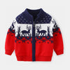 Boys Christma Elk Pattern Long Sleeves Sweater Jacket Boy Clothes Wholesale - PrettyKid