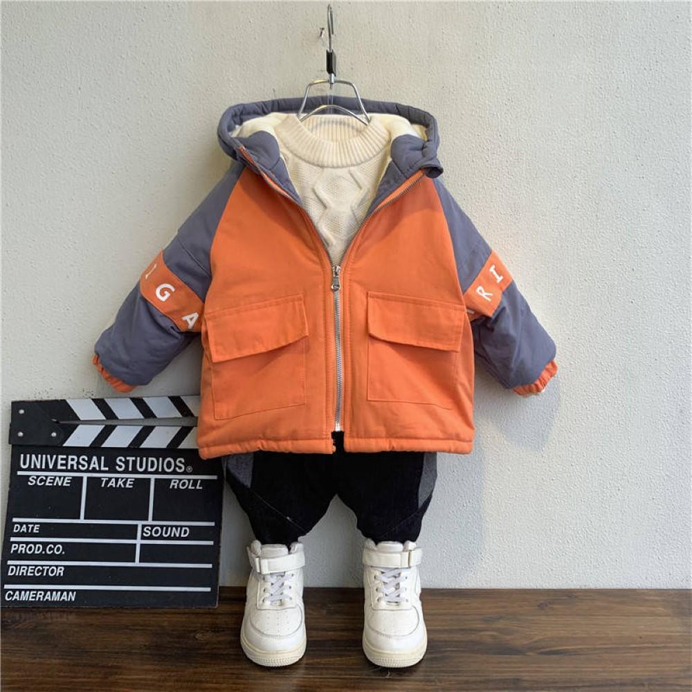 Boys Color Matching Hooded Cotton Coat Wholesale Boys Clothing Suppliers - PrettyKid