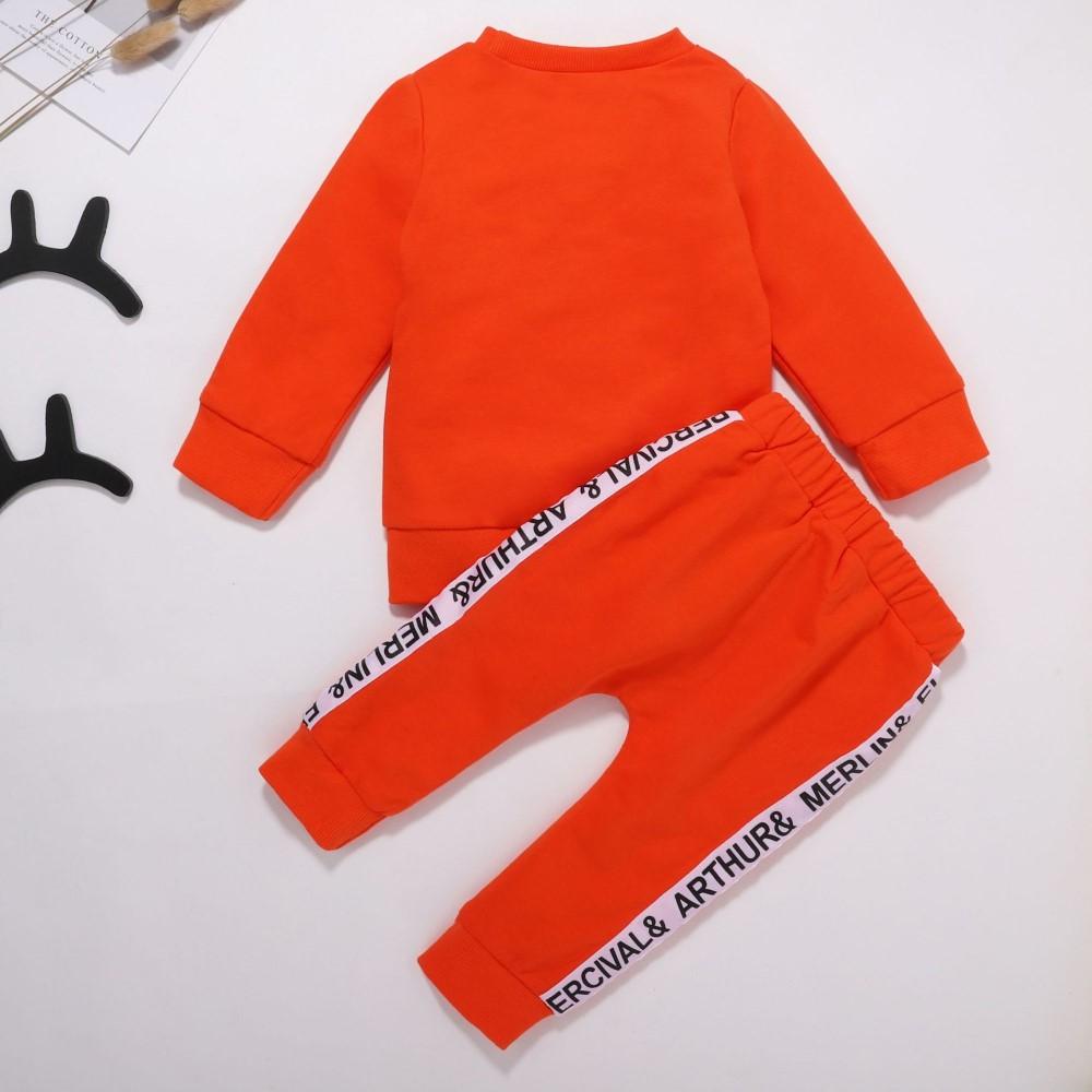 Boys Cotton Camouflage Letter Print Sweatshirt & PantsBoy Clothing Wholesale - PrettyKid
