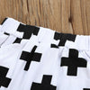Boys Cross Letter Pattern Top & Pants Boys Casual Suits - PrettyKid