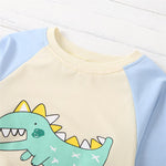Boys Cute Dinosaur Printed Long Sleeve Tops Wholesale Boy Clothes - PrettyKid