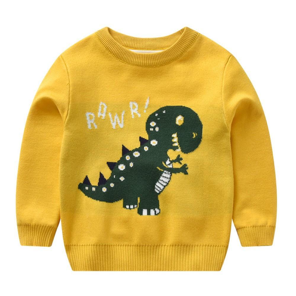 Boys Dinosaur Pattern Knitting Sweater Wholesale Clothing For Boys - PrettyKid