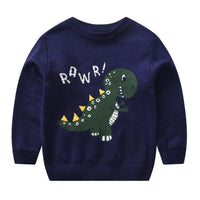 Boys Dinosaur Pattern Knitting Sweater Wholesale Clothing For Boys - PrettyKid