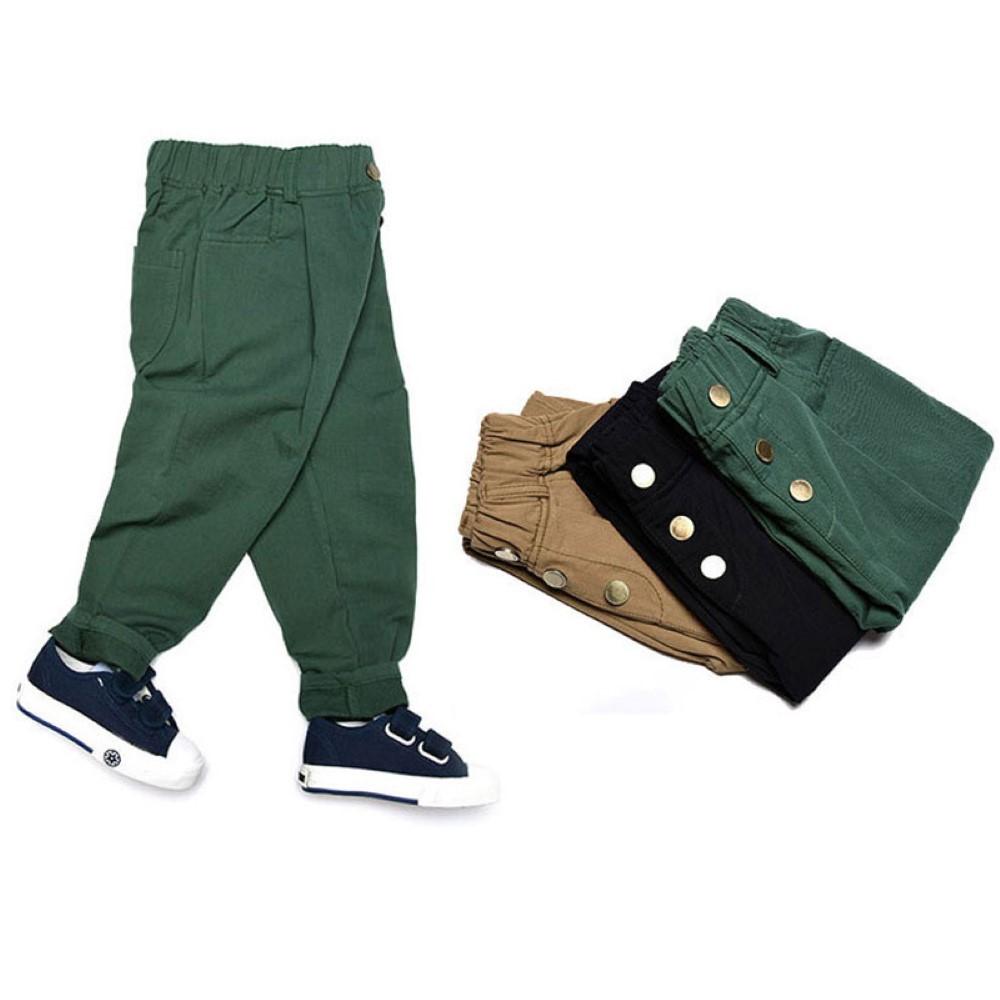 Boys Elastic Band Solid Causal Pants Wholesale Boys Clothing - PrettyKid