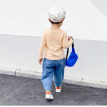 Boys Elastic Band Solid Pant Wholesale Boys Jeans - PrettyKid