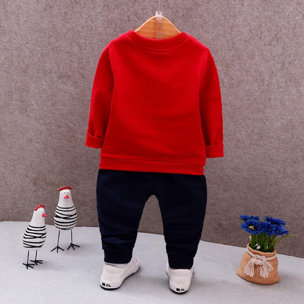 Boys Elk Cartoon Pattern Top & Pant Boys Casual Suits - PrettyKid