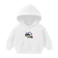 Boys Excavator Cartoon Printed Hooded Top Wholesale Boys Clothing Suppliers - PrettyKid