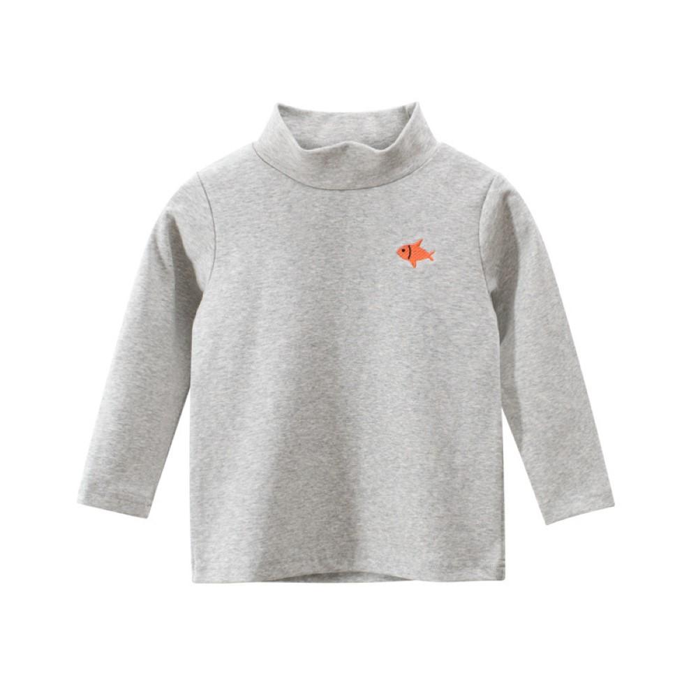 Boys Fish Pattern High Neck Top Wholesale Boys Boutique Clothing - PrettyKid