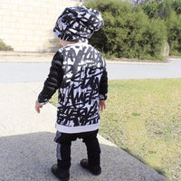 Boys Graffiti Pattern Long Sleeves Top Boy Clothes Wholesale - PrettyKid