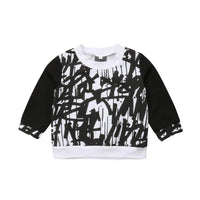 Boys Graffiti Pattern Long Sleeves Top Boy Clothes Wholesale - PrettyKid