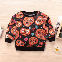 Boys Halloween Pumpkin Printed Top Boys Clothes Wholesale - PrettyKid