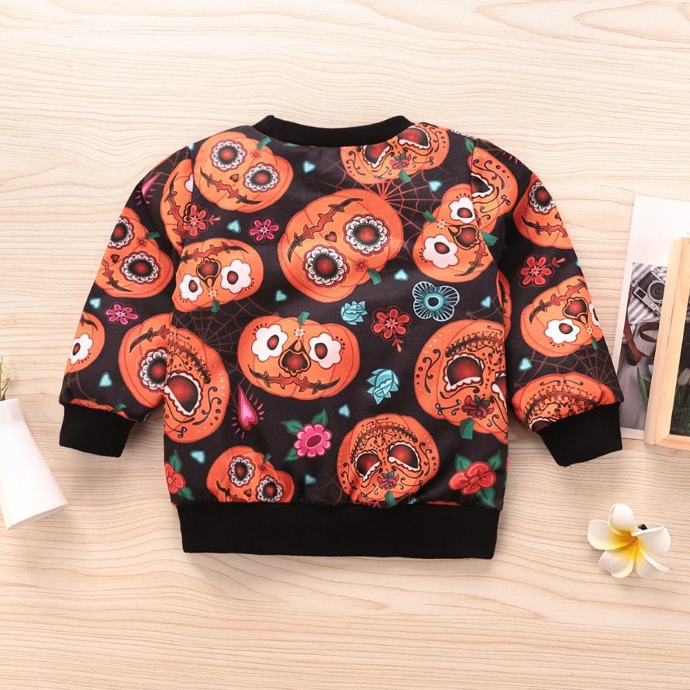 Boys Halloween Pumpkin Printed Top Boys Clothes Wholesale - PrettyKid