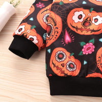 Boys Halloween Pumpkin Printed Top Boys Clothes Wholesale - PrettyKid