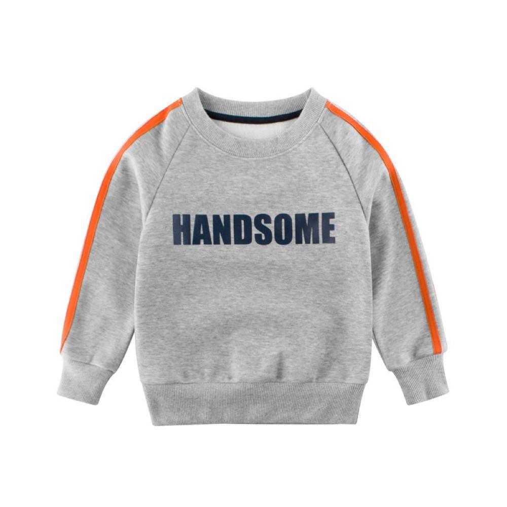 Boys Handsome Printed Round Neck Long Sleeves Top Wholesale Boys Clothing Suppliers - PrettyKid