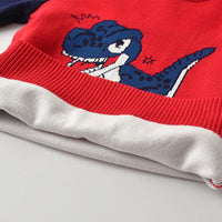 Boys Happy Dinosaur Pattern Long Sleeves Knitting Top Boys Wholesale Clothes - PrettyKid