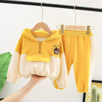 Baby Boys Hooded Cartoon little Bear Boys Casual Suits - PrettyKid