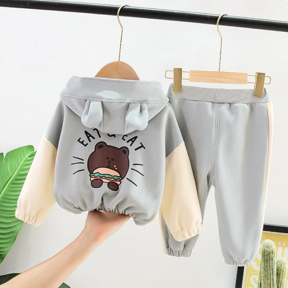 Baby Boys Hooded Cartoon little Bear Boys Casual Suits - PrettyKid