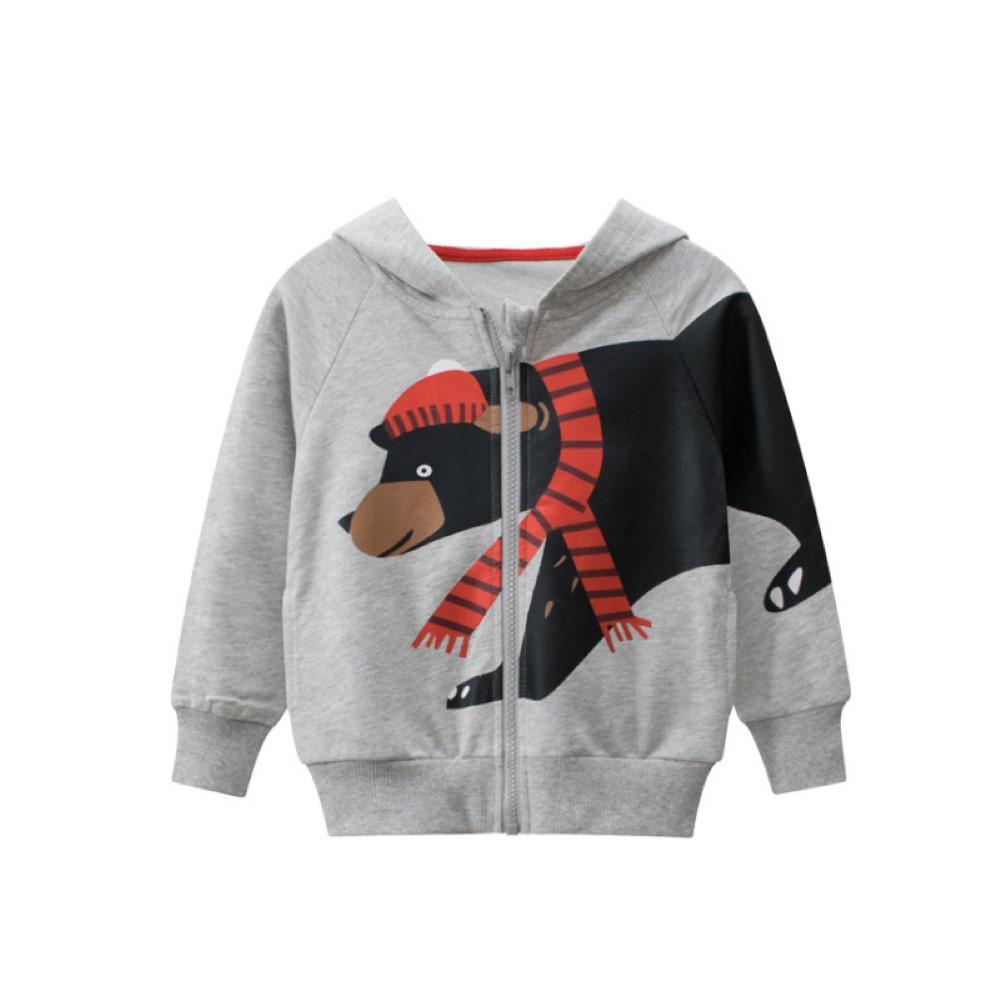 Boys Hooded Zipper Dinosaur Jcaket Wholesale Boys Clothing - PrettyKid