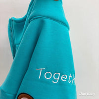 Boys Lapel Zipper Little Bear Printed Jacket Little Boy Boutique Wholesale - PrettyKid