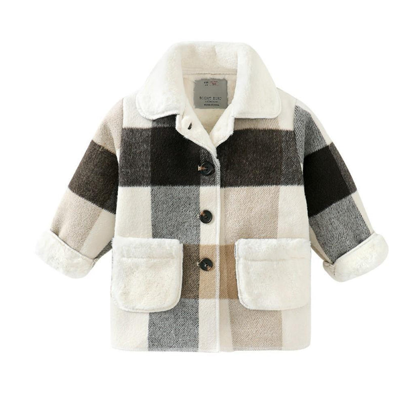 Boys Lattice Pattern Lapel Buttons Jacket Wholesale Boys Boutique Clothing - PrettyKid