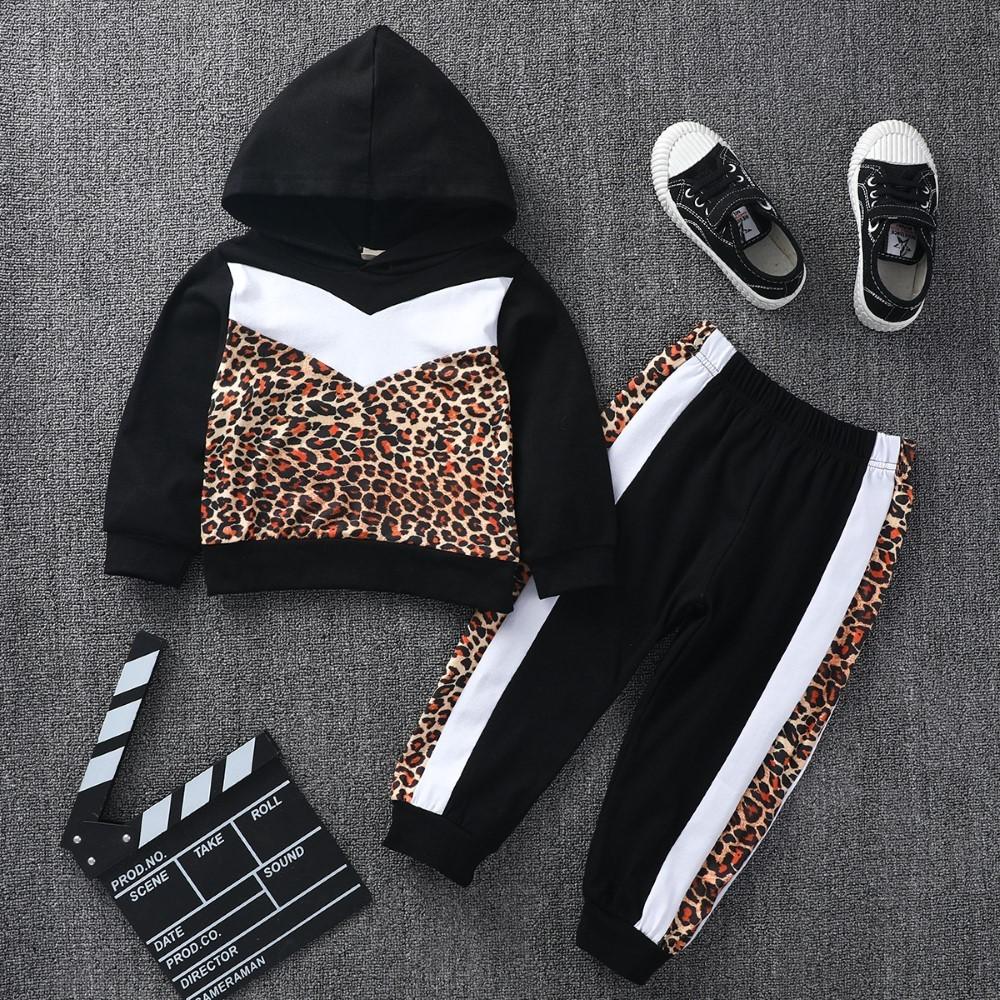 Boys Leopard Hooded Top & Pants Boys Wholesale Clothing - PrettyKid