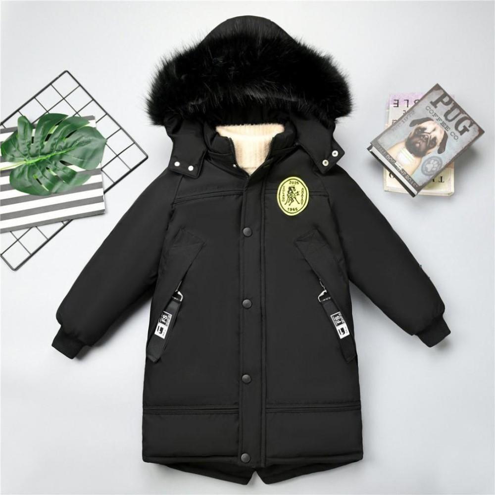 Boys Letter Pattern Hooded Down Jacket Wholesale Boys Boutique Clothing - PrettyKid