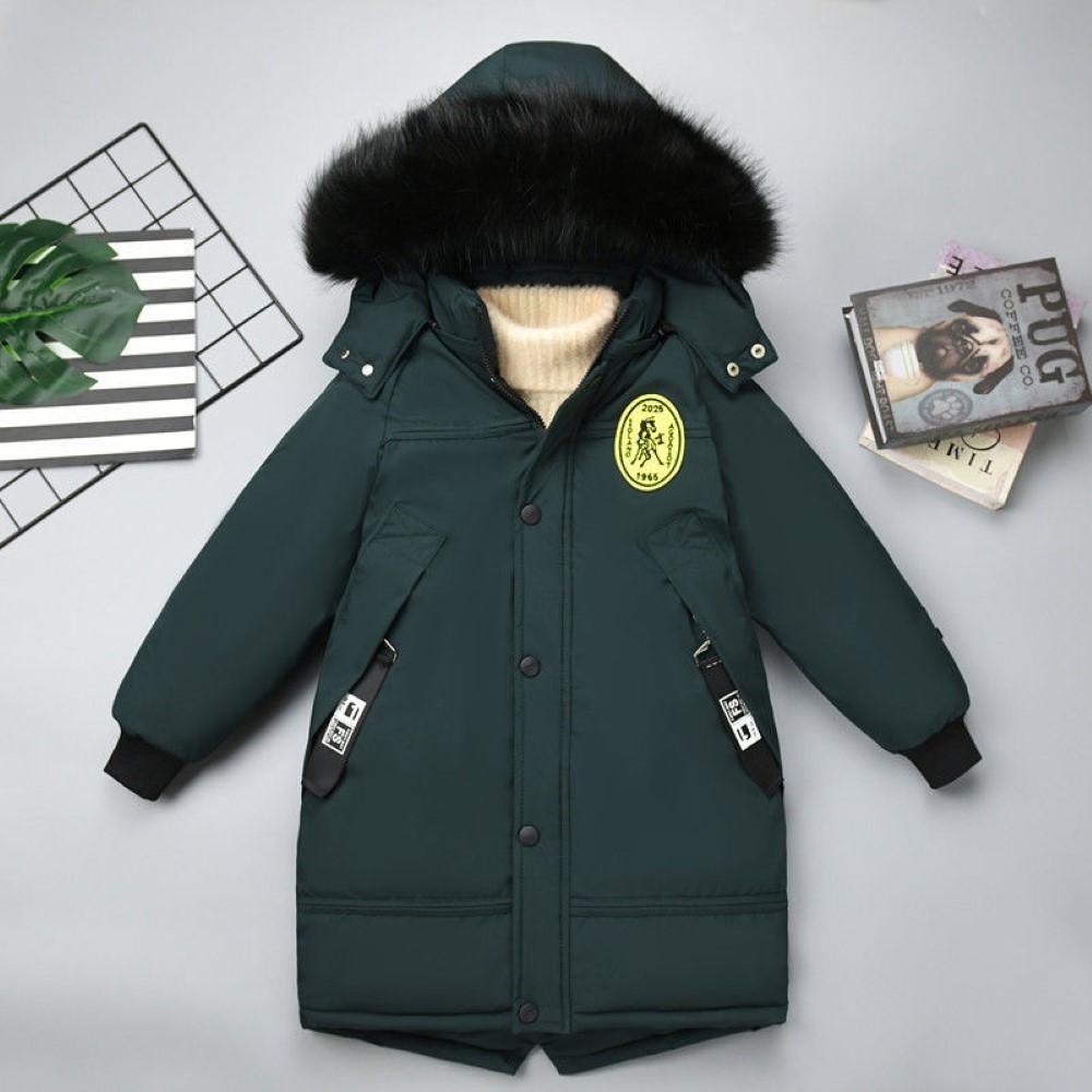 Boys Letter Pattern Hooded Down Jacket Wholesale Boys Boutique Clothing - PrettyKid