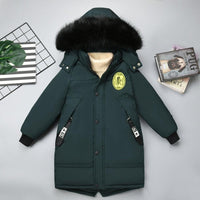 Boys Letter Pattern Hooded Down Jacket Wholesale Boys Boutique Clothing - PrettyKid