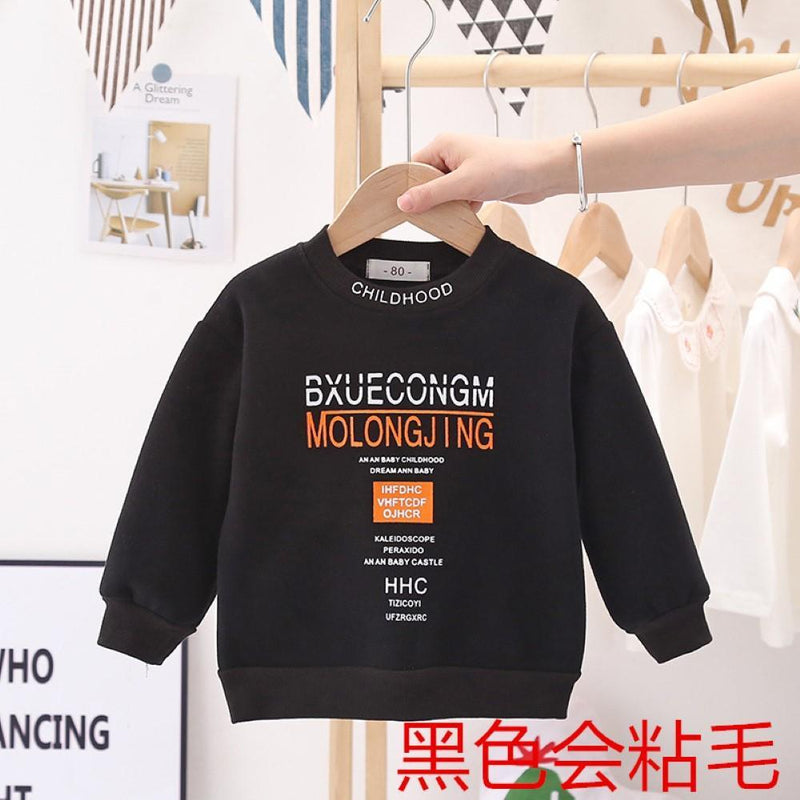 Boys Letter Printed Long Sleeve Top Wholesale Boys Clothing Suppliers - PrettyKid