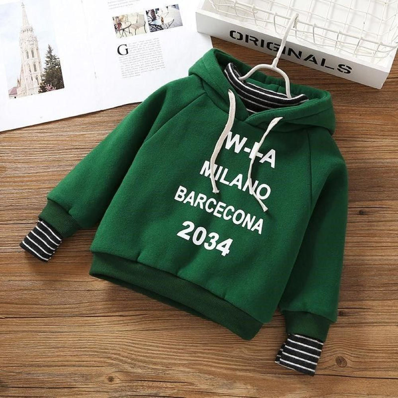 Boys Letter Printed Stripe High Neck Top Wholesale Boys Clothing Suppliers - PrettyKid