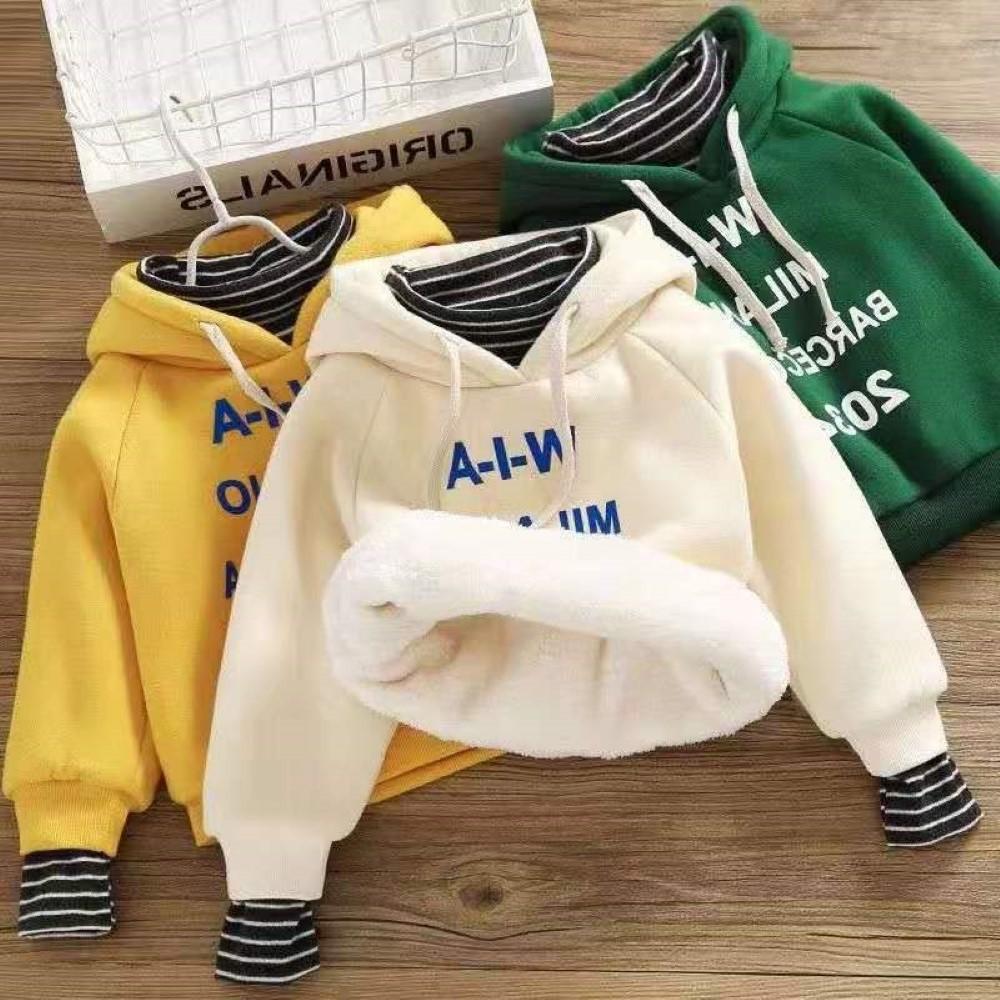 Boys Letter Printed Stripe High Neck Top Wholesale Boys Clothing Suppliers - PrettyKid