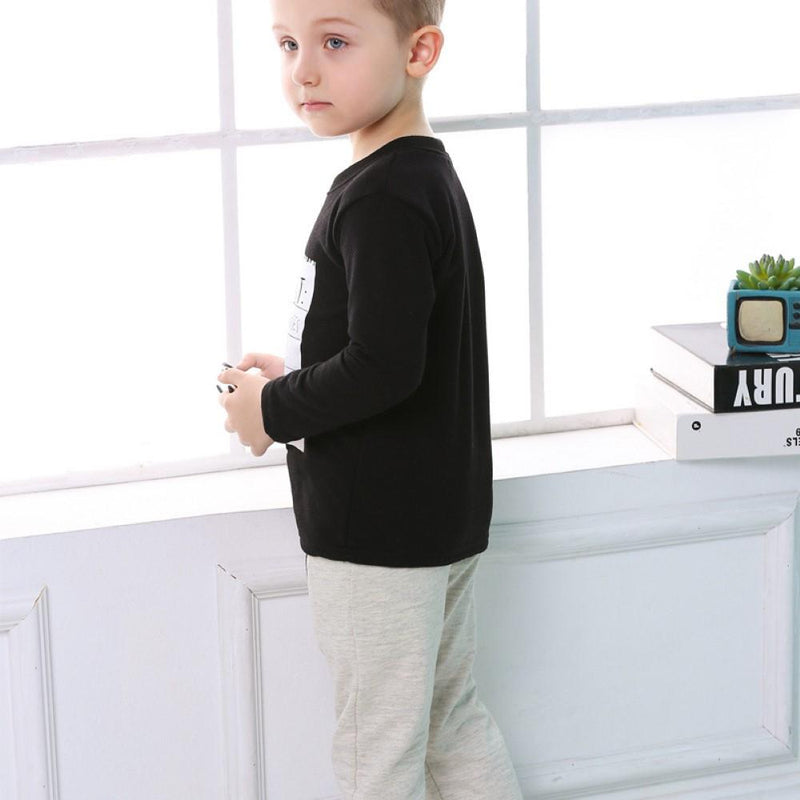 Boys List Letter Printed Top & Pants Wholesale Toddler Boy Clothes - PrettyKid