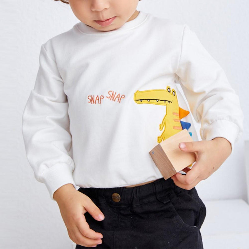 Boys Little Crocodile Printed Shirt Wholesale Boys Clothing Suppliers - PrettyKid