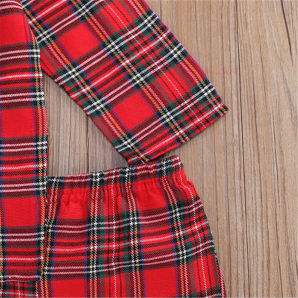 Boys Long Sleeve Plaid Tops+Pants Baby Boys Clothing Wholesale - PrettyKid