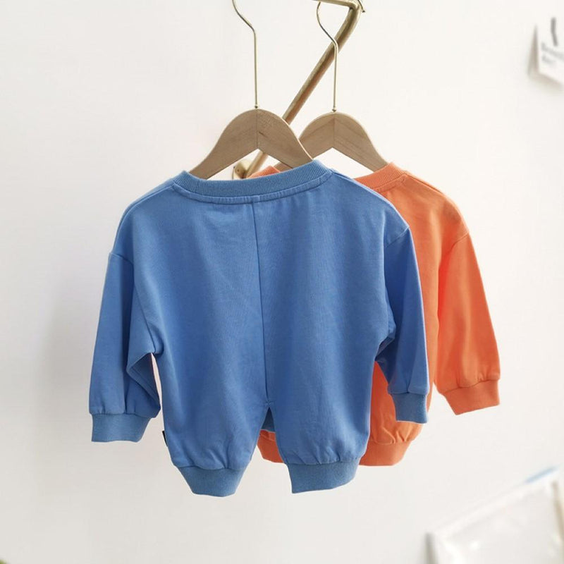 Boys Long Sleeve Solid Top Baby Boys Clothes Wholesale - PrettyKid