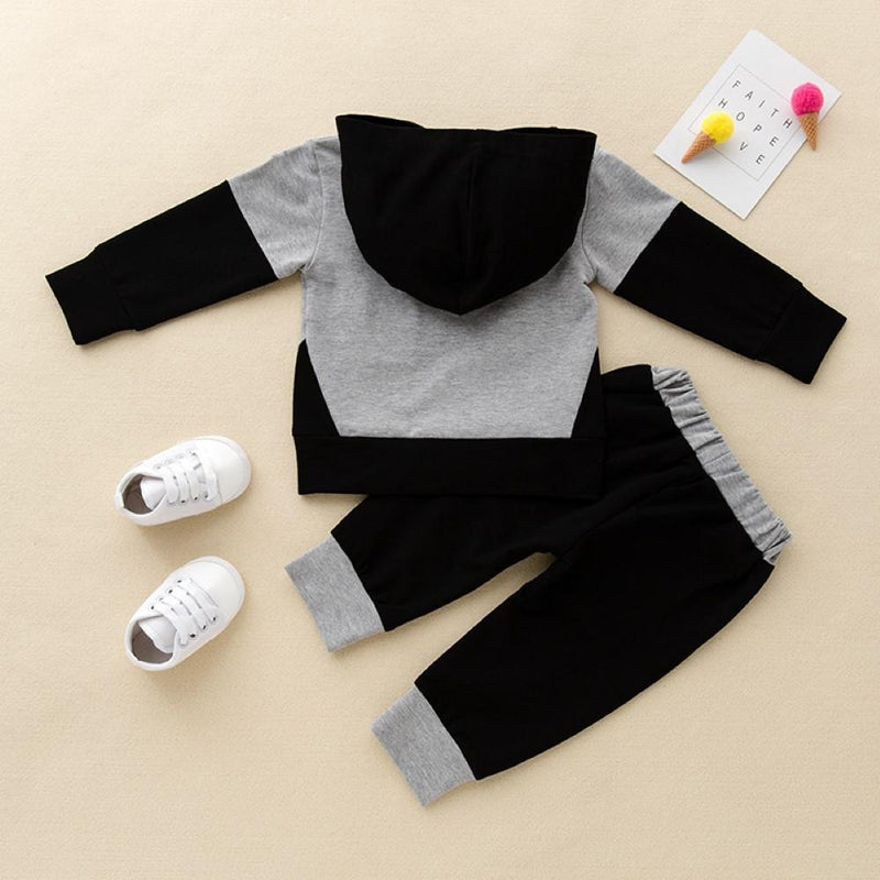 Boys Mama Letter Printed Hooded Suits Boys Clothes Wholesale - PrettyKid