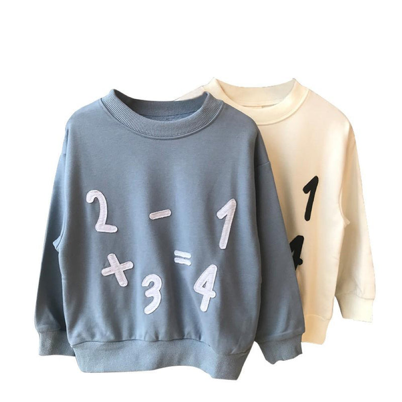 Boys Math Printed Long Sleeve Top Boys Boutique Clothing Wholesale - PrettyKid