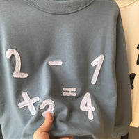 Boys Math Printed Long Sleeve Top Boys Boutique Clothing Wholesale - PrettyKid