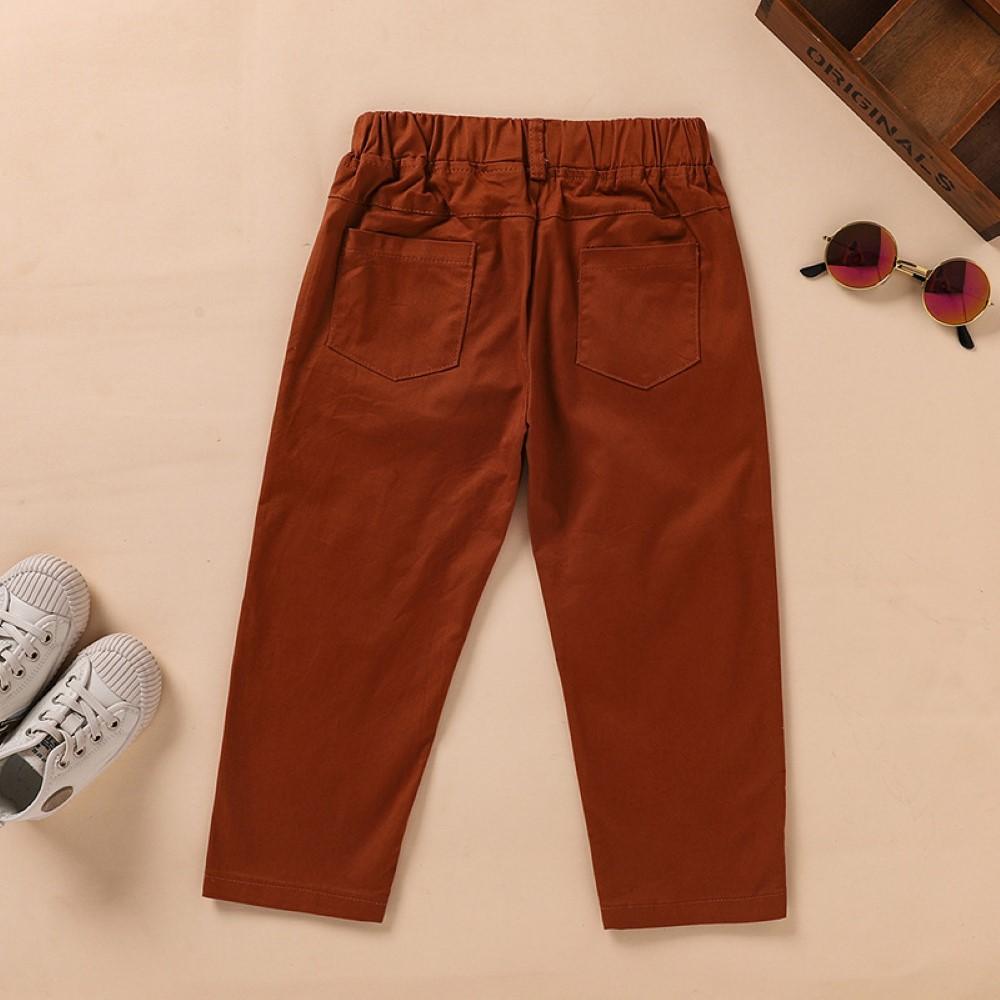 Boys Pocket Letter Tape Causal Pants Wholesale Boy Clothing - PrettyKid