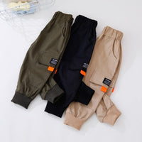 Boys Pocket Solid Pants Little Boys Wholesale Clothin - PrettyKid