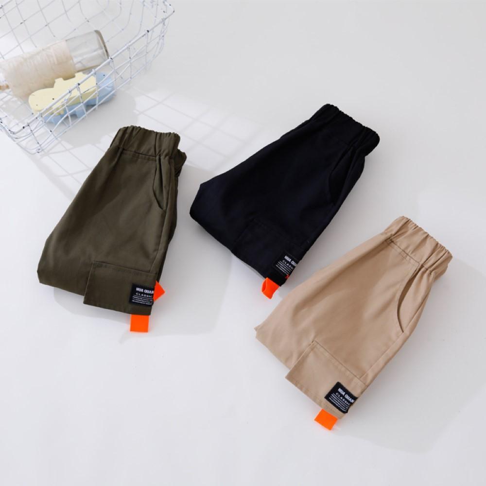 Boys Pocket Solid Pants Little Boys Wholesale Clothin - PrettyKid