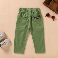 Boys Pocket Spomekids Letter Pattern Green Causal Pants Wholesale Boy Boutique Clothing - PrettyKid