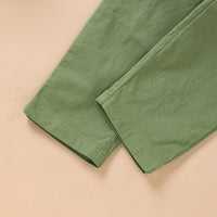 Boys Pocket Spomekids Letter Pattern Green Causal Pants Wholesale Boy Boutique Clothing - PrettyKid