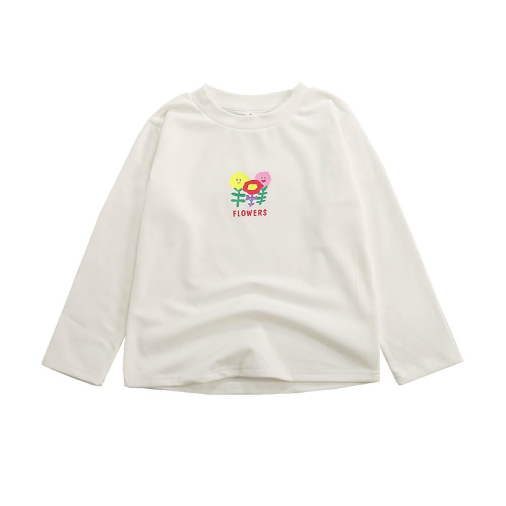 Boys Round Neck Flower Long Sleeve T-shirt Boy Wholesale Clothing - PrettyKid