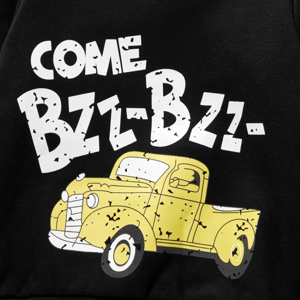 Boys Round Neck Little Car & Letter Printed Top Wholesale Boys Clothing - PrettyKid