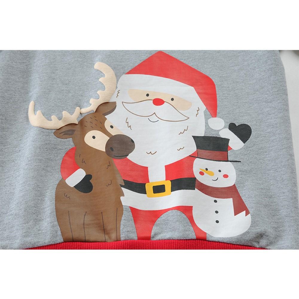Boys Santa Claus Cartoon Printed Top Wholesale Boys Clothing - PrettyKid